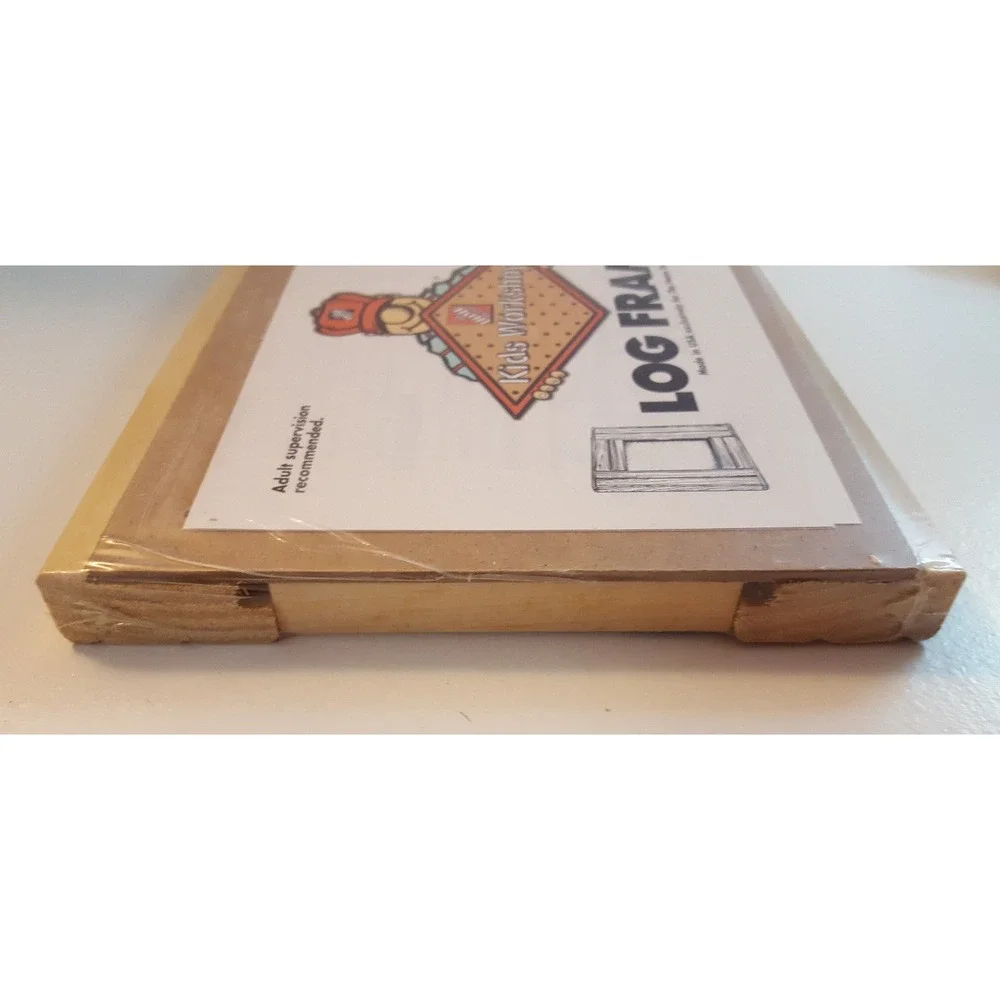 Log Picture Frame Home Depot Kids Workshop Wood Build Kit Set NEW Gift Idea DIY